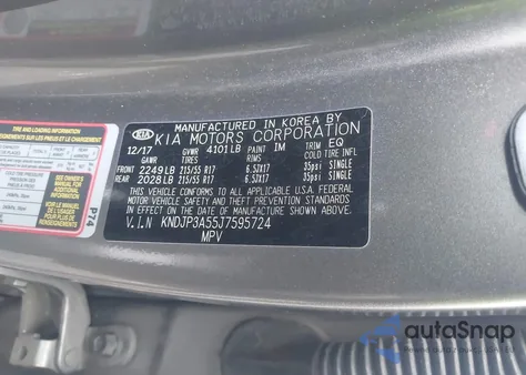 2018 Kia Soul + z USA, uszkodzony, nr VIN KNDJP3A55J7595724